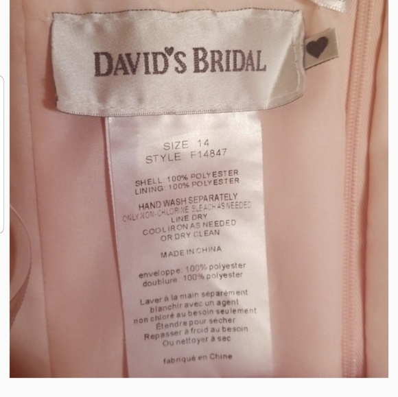 ✅David's Bridal Petal Crinkle Chiffon Sz 14 - Picture 3 of 5